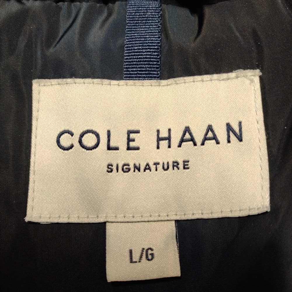 Cole Haan Signature Women's Black Hooded Down/ Feather Zip Jacket  Size Large - Picture 6 of 7